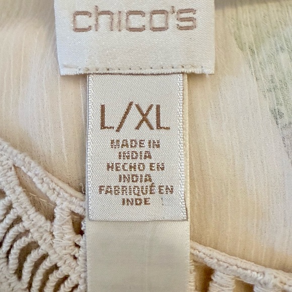 ***SOLD***NWT Chico’s Maude Oversized Peri Poncho L/XL $109 Sheer Boho - Picture 7 of 10